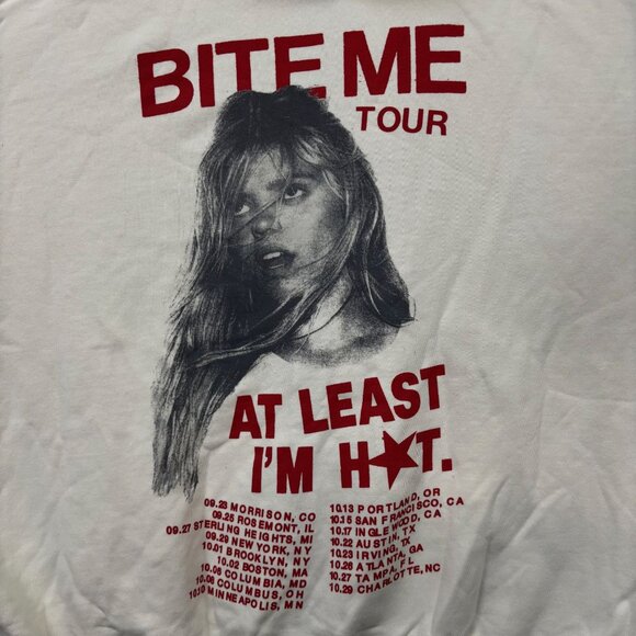 Renee Rapp Bite Me Tour Oversized Zip-Up Hoodie Size XXL - Picture 2 of 4